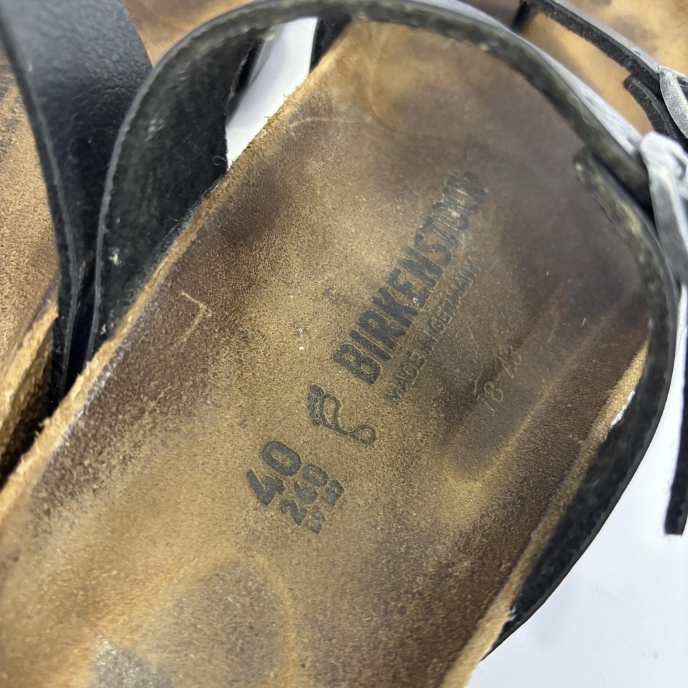 Birkenstock Strappy Mayari Sandals Womens 9 40 Black Leather Comfort Germany - Picture 10 of 13